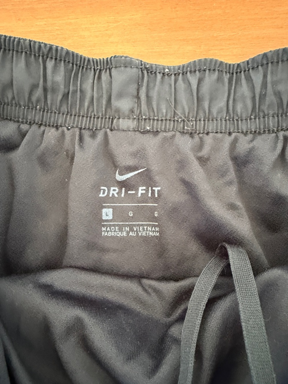Nike Women's Black Athletic Shorts with White Trim - Picture 2 of 3